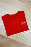 C2399 KNZ BASKILI KIRMIZI T-SHIRT