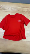 C2399 KNZ BASKILI KIRMIZI T-SHIRT
