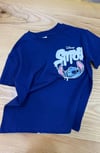 C2404 STITCH ÖN/ARKA BASKILI LACİVERT T-SHIRT