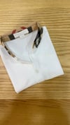 C2409 B.B NAKIŞLI BEYAZ POLO T-SHIRT