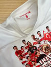 C2416 DÜNYA KUPASI BASKILI BEYAZ T-SHIRT
