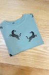 C2426 KI.ABI ZEBRA DESENLİ YEŞİL T-SHIRT
