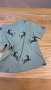 C2426 KI.ABI ZEBRA DESENLİ YEŞİL T-SHIRT