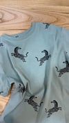C2426 KI.ABI ZEBRA DESENLİ YEŞİL T-SHIRT
