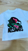 C2441 ALL S. ÖN/ARKA TİMSAH BASKILI EKRU T-SHIRT