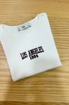 C2446 LOS ANGELES NAKIŞLI EKRU T-SHIRT