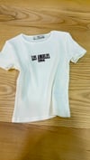 C2446 LOS ANGELES NAKIŞLI EKRU T-SHIRT