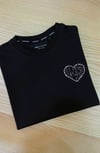 C2453 ALL S. ÖN/ARKA LEOPAR BASKILI SİYAH T-SHIRT