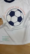 C2460 FUTBOL TOPU KABARTMA BASKILI BEYAZ T-SHIRT