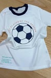 C2460 FUTBOL TOPU KABARTMA BASKILI BEYAZ T-SHIRT