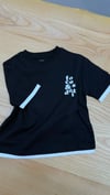 C2461 KI.ABI ÖN/ARKA BASKILI SİYAH T-SHIRT