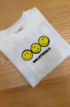 C2470 SMLY ÖN/ARKA BASKILI BEYAZ T-SHIRT