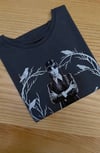 C2482 WEDNESDAY BASKILI ANTRASİT T-SHIRT