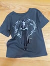 C2482 WEDNESDAY BASKILI ANTRASİT T-SHIRT