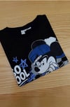 C2495 MICKEY BASKILI SİYAH T-SHIRT