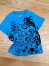 C2496 AVANGERS BASKILI MAVİ T-SHIRT