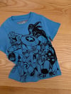 C2496 AVANGERS BASKILI MAVİ T-SHIRT