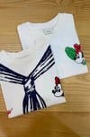 C2499 MİNNİE ÖN/ARKA BASKILI BEYAZ T-SHIRT