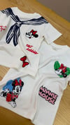 C2499 MİNNİE ÖN/ARKA BASKILI BEYAZ T-SHIRT
