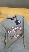 C2574 BİSİKLET YAKA KIRMIZI NAKIŞLI GRİ SWEAT 