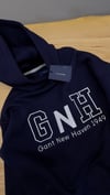 C2575 BEYAZ NAKIŞLI KAPÜŞONLU LACİVERT SWEAT