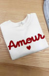 C2799 AMOUR NAKIŞLI KREM SWEAT