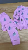 C2801 DESENLİ PEMBE UZUN PİJAMA TAKIMI