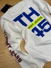 C2804 TM ÖN/ARKA BASKILI BEYAZ UZUN KOL T-SHIRT