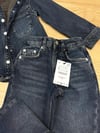 C2810 ZR TAŞLAMALI UNISEX ÇOCUK DENİM TAKIM