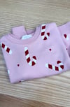 C2812 H.M BASTON ŞEKER DESENLİ PEMBE SWEAT