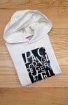 C2825 PACIOTTI BASKILI KAPÜŞONLU KREM SWEAT