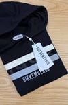 C2830 BKKMBRG BASKILI KAPÜŞONLU SİYAH SWEAT