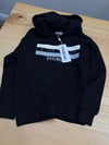 C2830 BKKMBRG BASKILI KAPÜŞONLU SİYAH SWEAT