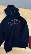 C2838 NAKIŞLI KAPÜŞONLU LACİVERT SWEAT