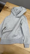 C2839 SIRT BASKI DETAYLI GRİ KAPÜŞONLU SWEAT