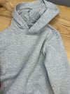 C2839 SIRT BASKI DETAYLI GRİ KAPÜŞONLU SWEAT
