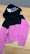 C2846 N.F KAPÜŞONLU SİYAH/PEMBE SWEAT