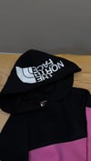 C2846 N.F KAPÜŞONLU SİYAH/PEMBE SWEAT