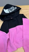 C2846 N.F KAPÜŞONLU SİYAH/PEMBE SWEAT