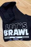 C2864 BRAWLES BASKILI KAPÜŞONLU SİYAH SWEAT