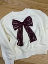 C2870 ÖN/ARKA FİYONK BASKILI KREM SWEAT