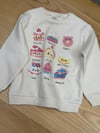 C2874 BASKILI PAYETLİ KREM SWEAT