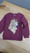 C2884 HORSE PAYETLİ/BASKILI GÜL KURUSU SWEAT