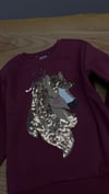 C2884 HORSE PAYETLİ/BASKILI GÜL KURUSU SWEAT