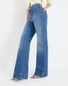K2069 R.ISLAND GOLD DÜĞMELİ MAVİ WİDE LEG JEAN