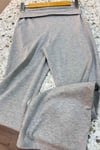 K2304 KATLI BEL DETAYLI GRİ İSPANYOL TAYT PANTOLON
