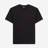 K2395 T.KPLS PAMUKLU KADİFE BASKILI SİYAH T-SHIRT