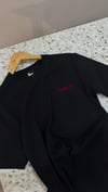 K2395 T.KPLS PAMUKLU KADİFE BASKILI SİYAH T-SHIRT