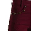 K2429 SNDRO DROPLU BORDO ŞORT