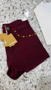 K2429 SNDRO DROPLU BORDO ŞORT